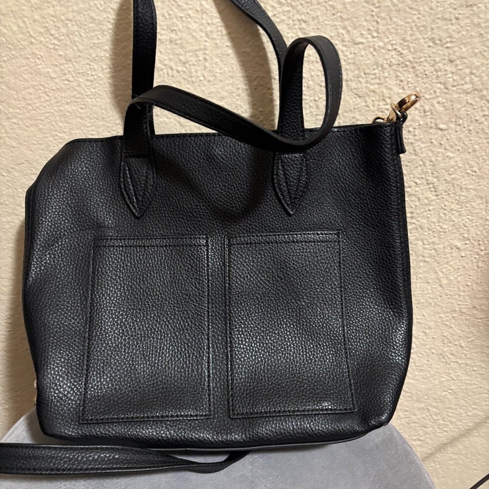 Steve Madden Small black Tote with gold accents